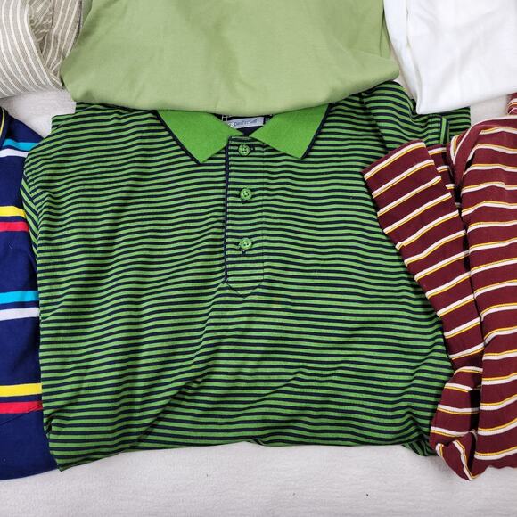Lot of Polo Shirts Mens Sz Medium Y2k Grunge Izod Cutter Buck Preppy Outer Banks - Picture 8 of 16